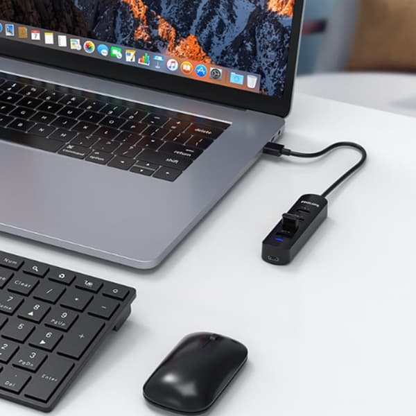 Philips USB3.0 jakaja telakointiasema Nopea 4-porttinen HUB-keskitin kannettavan tietokoneen monimuunnin 0,2 m