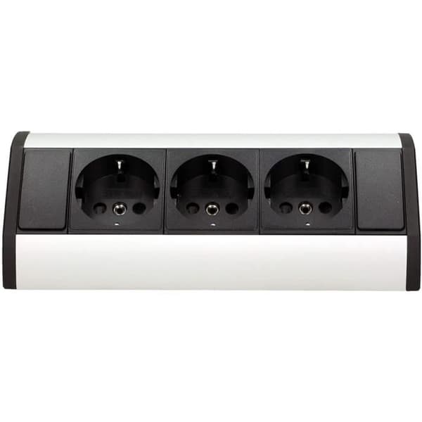ORNO GM-9001-(GS) Hörn Elektrisk Power Strip Idealisk för kök kontor och bänkskiva 45° Ytmontering 3680W - Ty
