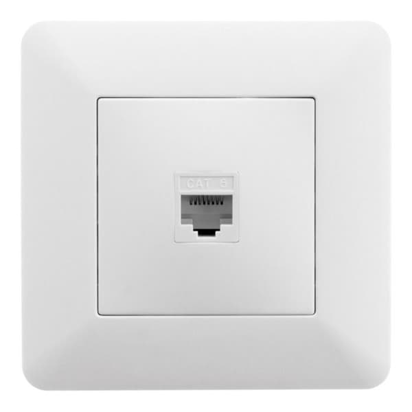 RJ45 CAT6 nätverksuttag - Vitt - Artezo - Zenitech