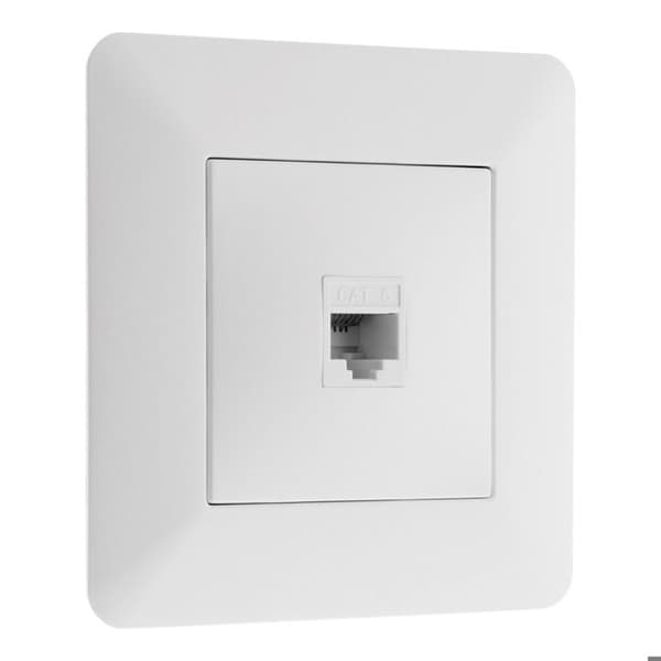 RJ45 CAT6 nätverksuttag - Vitt - Artezo - Zenitech