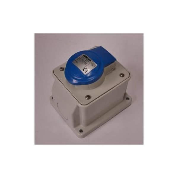 Sockeluttag - GEWISS - 2P+T 16A 230V - Blå - IP44 - Utomhus