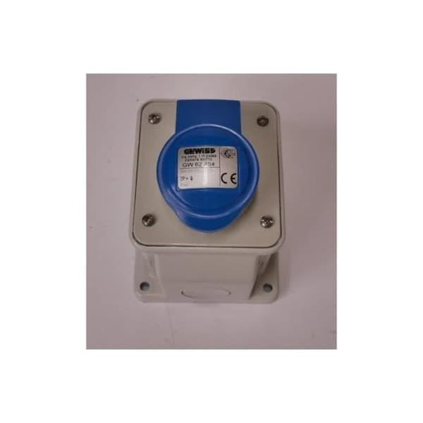 Sockeluttag - GEWISS - 2P+T 16A 230V - Blå - IP44 - Utomhus Blå