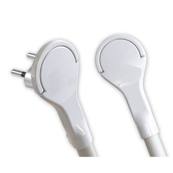 ZENITECH 2P 6A extra platt hane-elkontakt - Vit