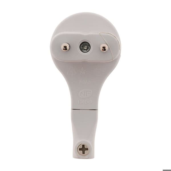 ZENITECH 2P 6A extra platt hane-elkontakt - Vit
