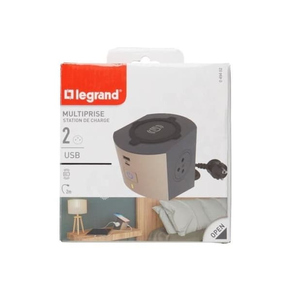Kompakt kabelansluten USB-sticka, 2 uttag svart