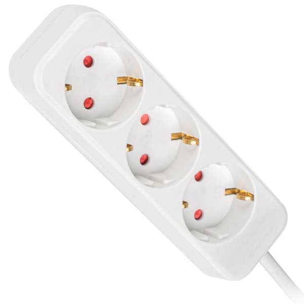 LANBERG Brand Power Strip Modell SCHUKO SCREEN Vit 3 Sockel 1,5M - LB24423032