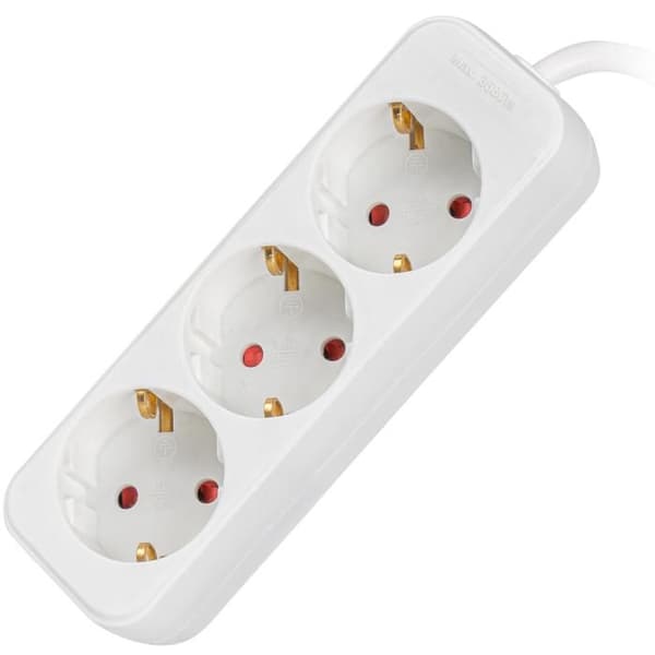 LANBERG Brand Power Strip Modell SCHUKO SCREEN Vit 3 Sockel 1,5M - LB24423032