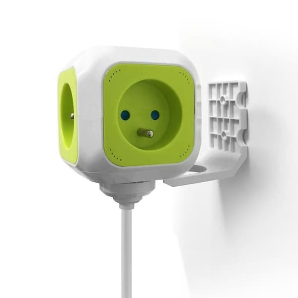 Magic Cube grenuttag 4-uttag / 2 USB-ingångar 1,4m GreenBlue GB118