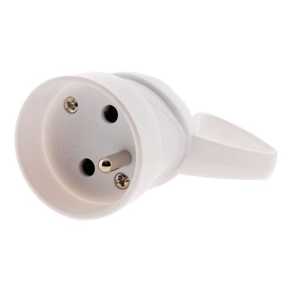 Elkontakt hona med ring - ZENITECH - 16A 2P+E - Vit - NF-standard