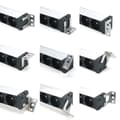 Miniatyrbild 3 av 4: Aluminiumlist 8 uttag 19'' + mellan + 1,80m sladd