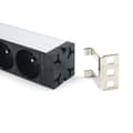 Miniatyrbild 2 av 4: Aluminiumlist 8 uttag 19'' + mellan + 1,80m sladd