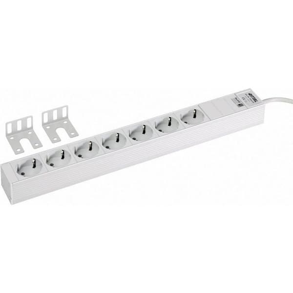 Multipel uttag - Rittal - DK7240.210 - 7 uttag AC - 16 A - 2 m - Vit