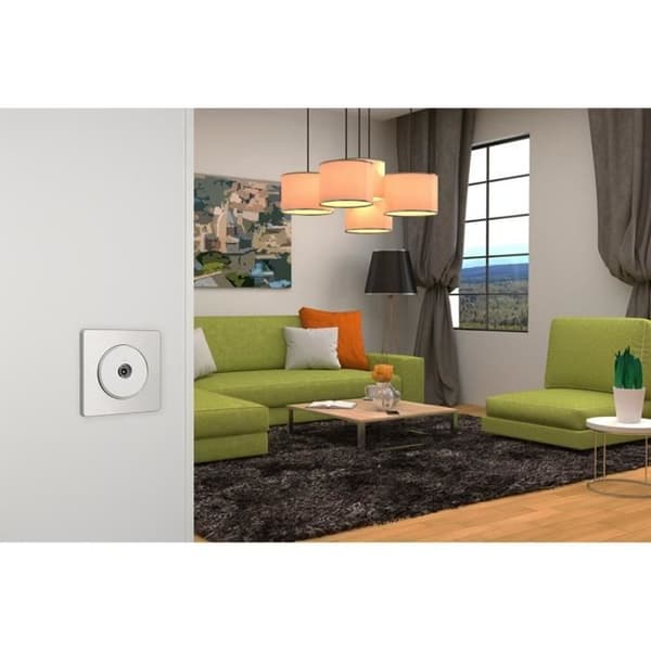 SCHNEIDER EL-TV-uttag Odace vit