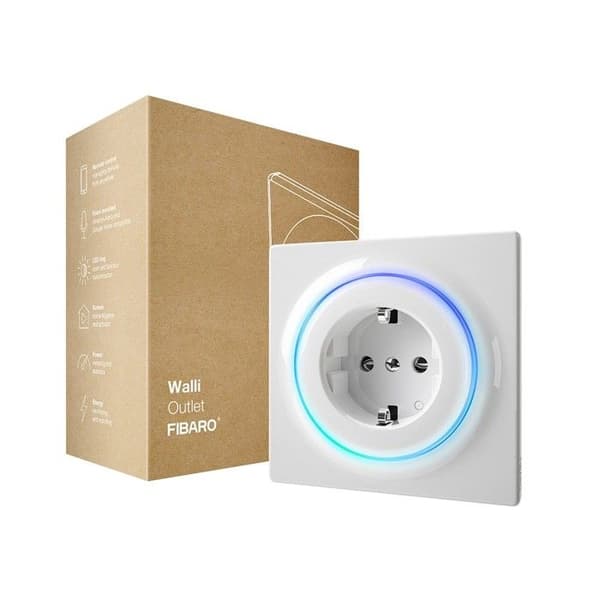 Z-Wave+ infällt smart uttag - Walli Outlet Typ F - Fibaro Vit
