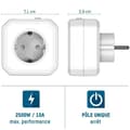 Miniatyrbild 4 av 4: Timeruttag - ANSMANN - AES1 - Energisparande - Inomhus - Vit