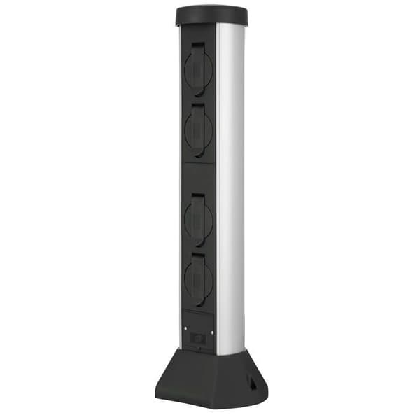 Varv uttag - 0068400028 - SilverCraft Trädgårdsuttag Svart H57 cm Kabel 2 m IP44