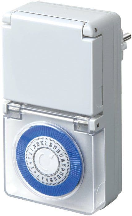Brennenstuhl - 1506170 - MMZ 44 Mekanisk daglig timer IP44, Vit/Blå, 3 m