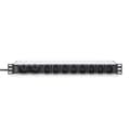 Miniatyrbild 4 av 4: Multiprise - DIGITUS - 10 uttag - Aluminium - Kabel 2m - Anti-drag skydd