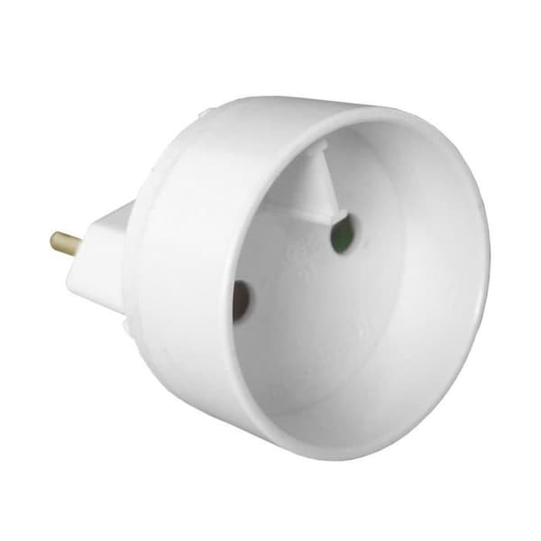 ZENITECH Adapter hane 6A till hona 16A vit