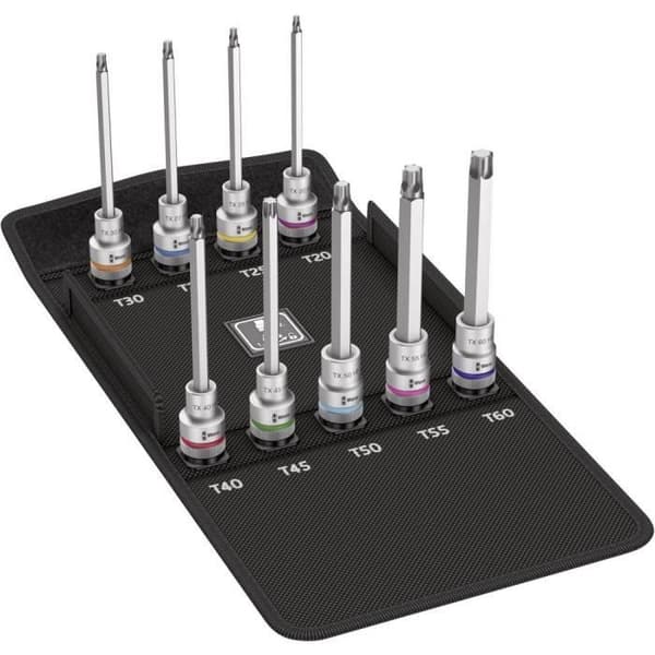 Hanhylssats - WERA - 9 delar - Drivning: 1-2" (12,5 mm) - I förpackning