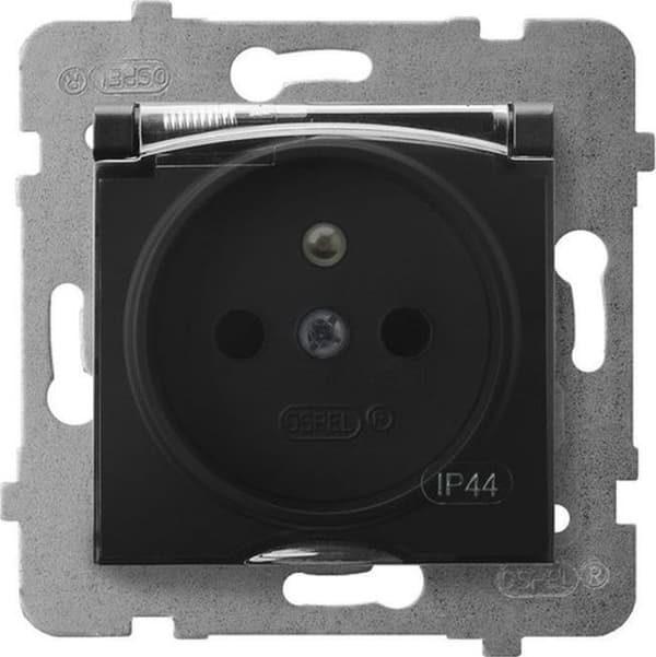 Ospel - GPH-1UZ/m/33/d - ARIA Stänksäker pris med genomskinligt lock IP44 svart metalliserad Svart