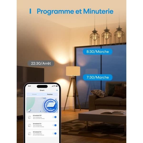 Smart Plug - Meross - MSS210 - WiFi Typ E - Fjärrkontroll - Set om 4