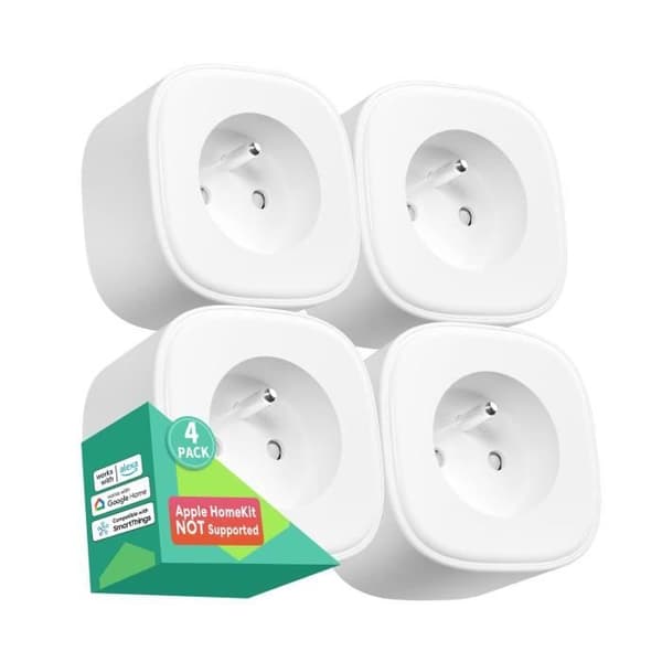 Smart Plug - Meross - MSS210 - WiFi Typ E - Fjärrkontroll - Set om 4