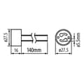 Miniatyrbild 2 av 4: Douille GU10 - Maclean - MCE428 - Keramik - 14 cm - 500W max - Silikonisolering