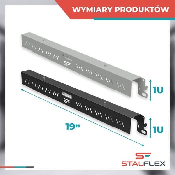 Multiprise Stalflex - B-RLF19-1UG - Multiprise panel LED 19, 1U, grå, serie B