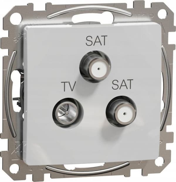 Schneider electric - SDD113481S - Sedna Design, TV/SAT/SAT uttag (4dB), silver aluminium