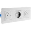 Miniatyrbild 3 av 4: Triple stickkontakt - ARTEZO - 2P+T 16A - Vit - Rektangulär - Inomhus