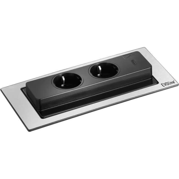 EVOline BackFlip - Schuko-uttag + USB-C-laddare 12V 2,1A
