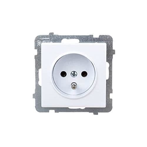 Strömuttag - OSPEL - GP-1RZ-M-00 - IP20 - 16A - Vit - Klar att installera