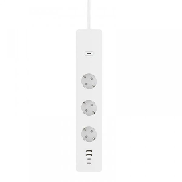 Smart 3F Power Strip intelligent grenuttag - Woox White - 3 Schucko-uttag - 2 USB 2.0-portar och 2 USB-C-portar