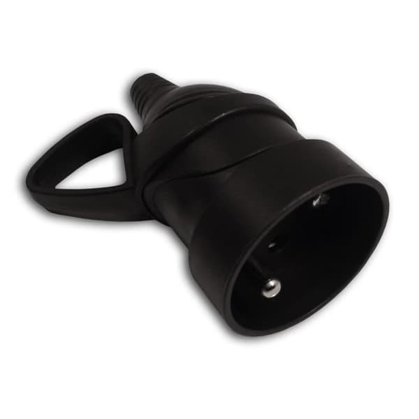 ZENITECH Elkontakt hona med ring 16A 2P + T svart