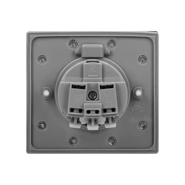 Douille Orno - 1 - AE-397 (GS) Douille Hermetique Inox Inbyggd, Schuko IP44 - Produkt För den Tyska Marknaden