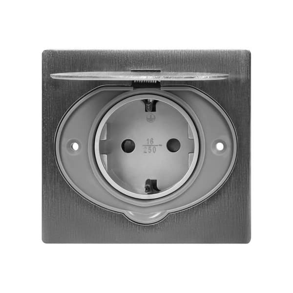 Douille Orno - 1 - AE-397 (GS) Douille Hermetique Inox Inbyggd, Schuko IP44 - Produkt För den Tyska Marknaden
