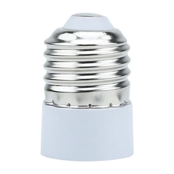 Intirilife 4x lampsockeladapter E27 till E14 i VIT - Set med 4 omformateringsomvandlare för lampsockel