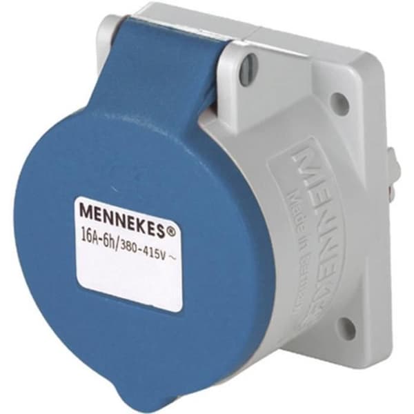 CEE MENNEKES TwinCONTACT 1668 16 A 3-poligt 230 V honuttag - MENNEKES märke - Färg blå, grå