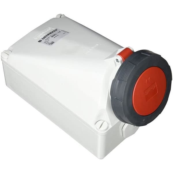 Mennekes baser Murals CEE, uttag, 400 V, 5060 Hz, 125 A, 5 poler, IP 67, 3 Paket, Röd -