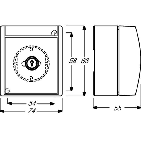 Busch-Jaeger 2083-0-0823, 16 A, 74 mm, 55 mm, 83 mm