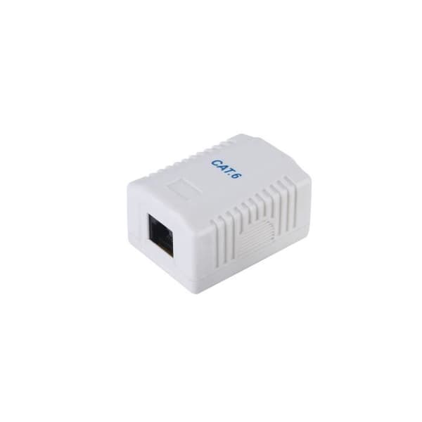 RJ-45 eluttagslåda - UTRUSTNING - 235213 - Vit - Kat.56 - RoHS