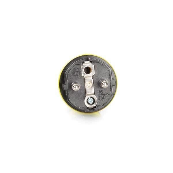Perel extern kontakt hanstift jordad/schuko 250V IP54 svart