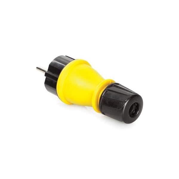 Perel extern kontakt hanstift jordad/schuko 250V IP54 svart