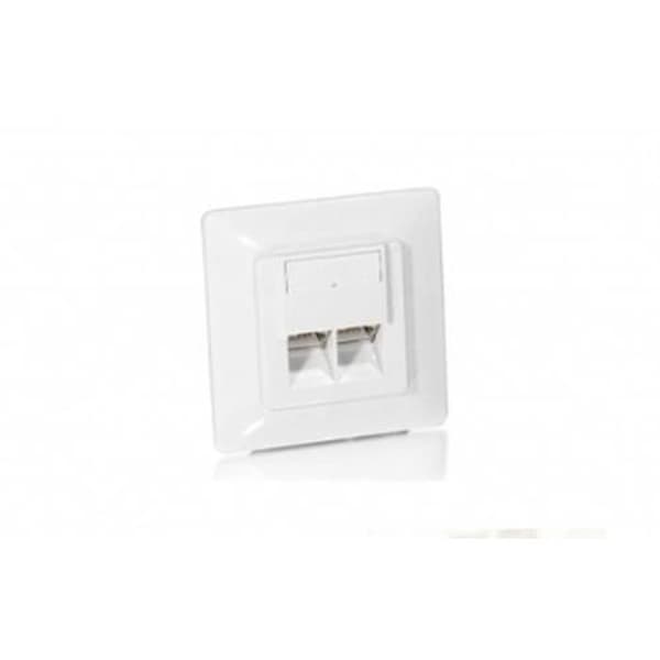 Flera uttag - Utrustning - 125725 - 80 mm - 40 mm - 2 poler - Vit Vit