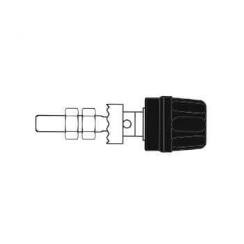 4MM UTTAG - LÅNGT SKAFT - SVART PK 10A