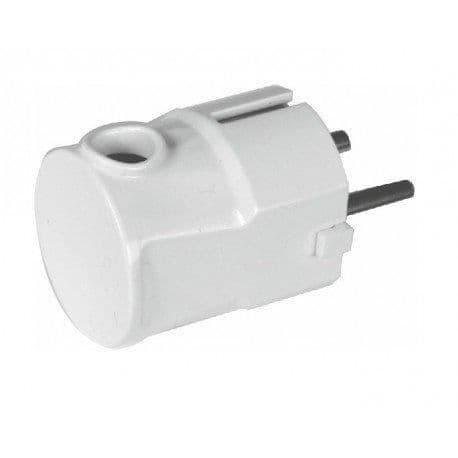 Nätkontakt - SILVERELECTRONICS - Schuko Macho Lateral kabel - Vit - 16A - Asymmetrisk