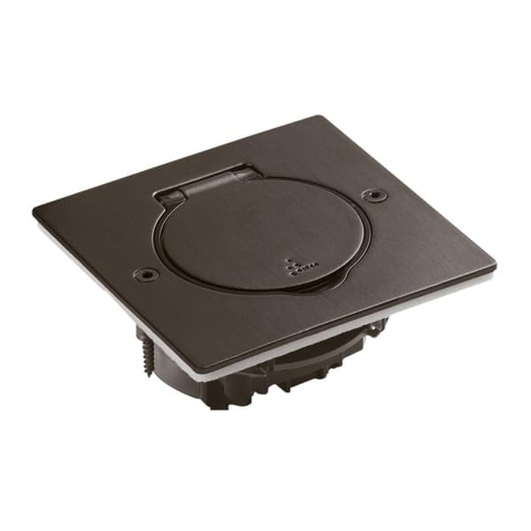 Platine golvuttag Legrand att utrusta Fyrkantigt Brunt Stål
