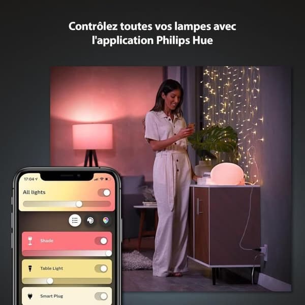 Sæt med 3 forbundne stikkontakter - PHILIPS HUE - Hvid