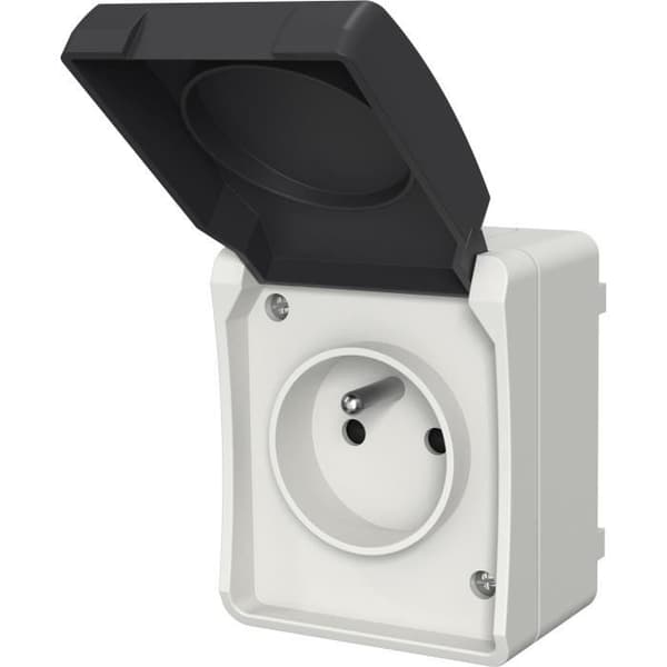 Vandtæt dobbeltstikkontakt - Aquatop - Ref. 9673 - IP54 - Klar til installation - Enfaset